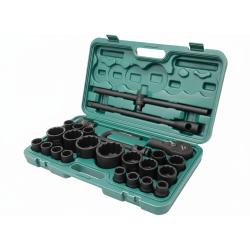 26PCS 3/4”&1” Dr. SAE 12PT Heavy Duty Impact Socket Set CR-MO Phosphate Finish