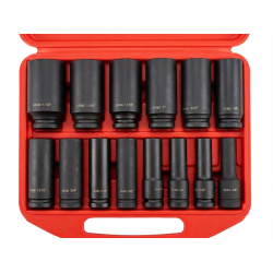 14PCS 14PCS SAE Socket Set, 1/2”Dr. 6PT Impact, CR-MO