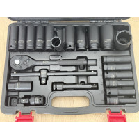 23 PCS 1/2” Drive 12PT Socket Set (8–32mm) w/ Ratchet, T-Bar & Universal Joint – Cr-Mo